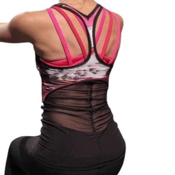 Lululemon Cool Racerback Tank Top Shine On Wind Berry Rumble Multi Size 4 - Picture 3 of 10